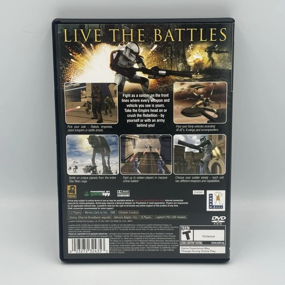Star‎ Wars Battlefront II 2 (PlayStation 2 PS2 2005) Black Label